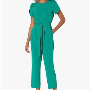 Calvin Klein White butterfly sleeve jumpsuit